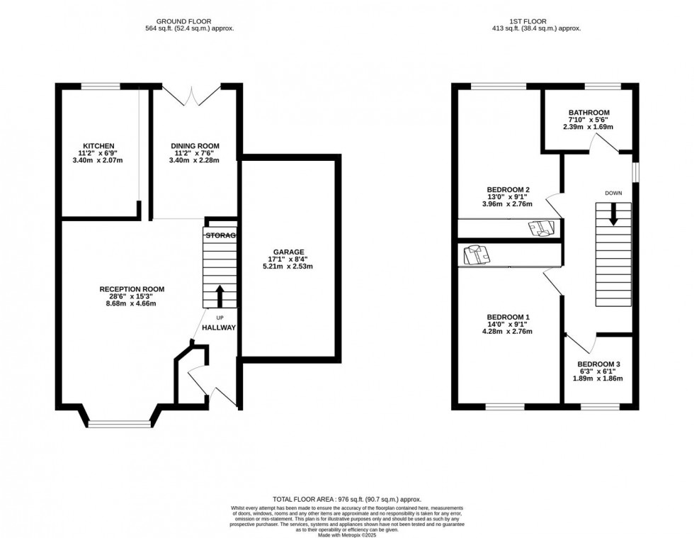 Floorplan for Wembley Close, Stockport